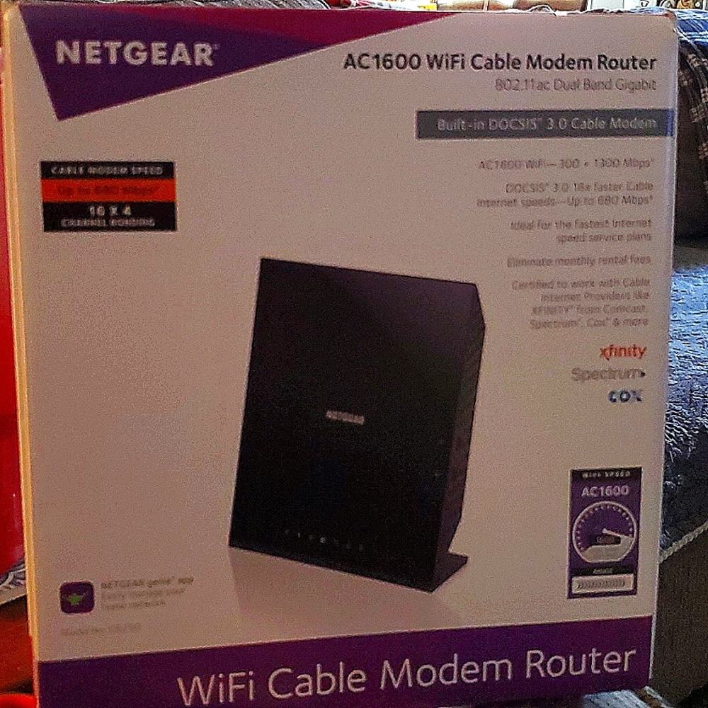 NEW Netgear AC 1600 WiFi Cable Modem Router